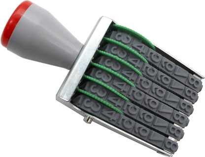 6 Digits Rubber Stamps Number Stamp,Rolling Wheel Stamps,Personalized Number Stamps,Symbol Multi-Function DIY Scrapbooking Ink Stamp Date Stamps