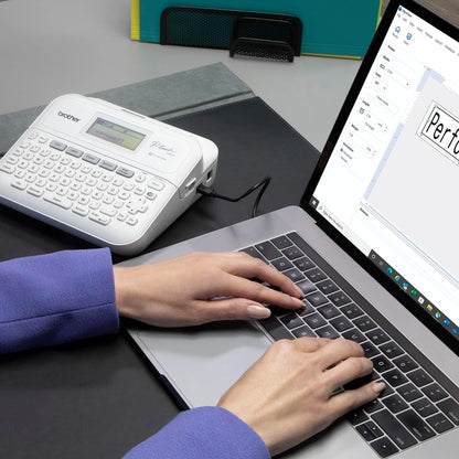 Brother P-Touch PT-D410 Home/Office Advanced Label Maker | Connect via USB to Create and Print on TZe Label Tapes up to ~3/4 inch (Renewed Premium)