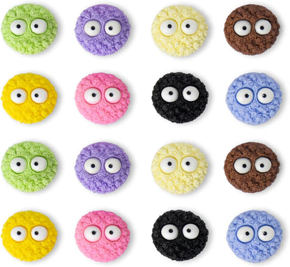 rhinocats 16Pcs Fridge Magnets, Colorful Decorative Resin Simulation Cookies Refrigerator Magnets, Cute Whiteboard Magnets for DIY Kitchen Office