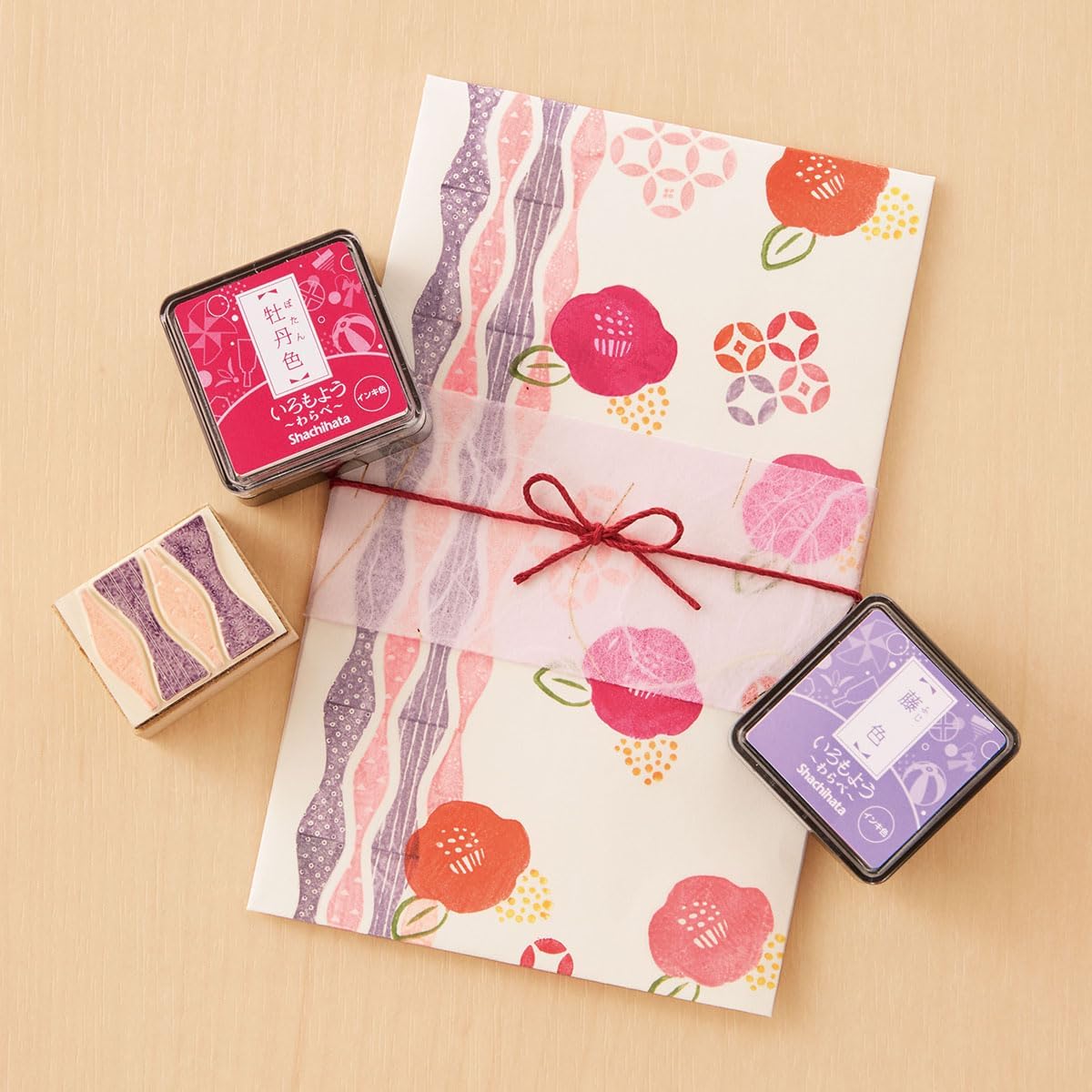 IROMOYO WARABE Stamp PAD, Small Traditional Japanese Ink Colour, Oil-Based Ink pad - Light Blue