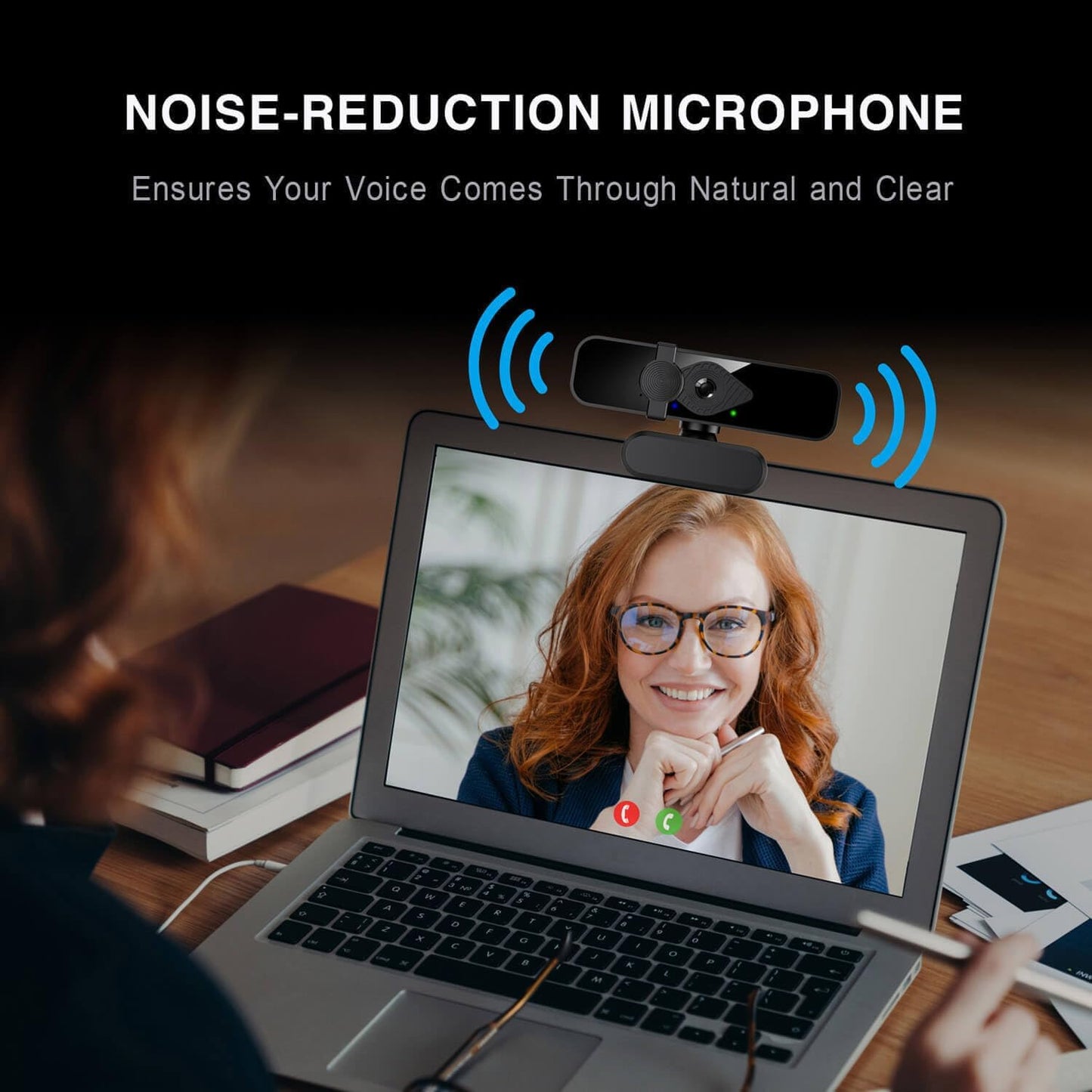 2K Webcam for PC, 85° View USB Computer Camera, with Noise Canceling Microphone & Privacy Cover, HD Web Cameras for Desktop Laptop Monitor Mac Streaming, Gaming & Video Calling