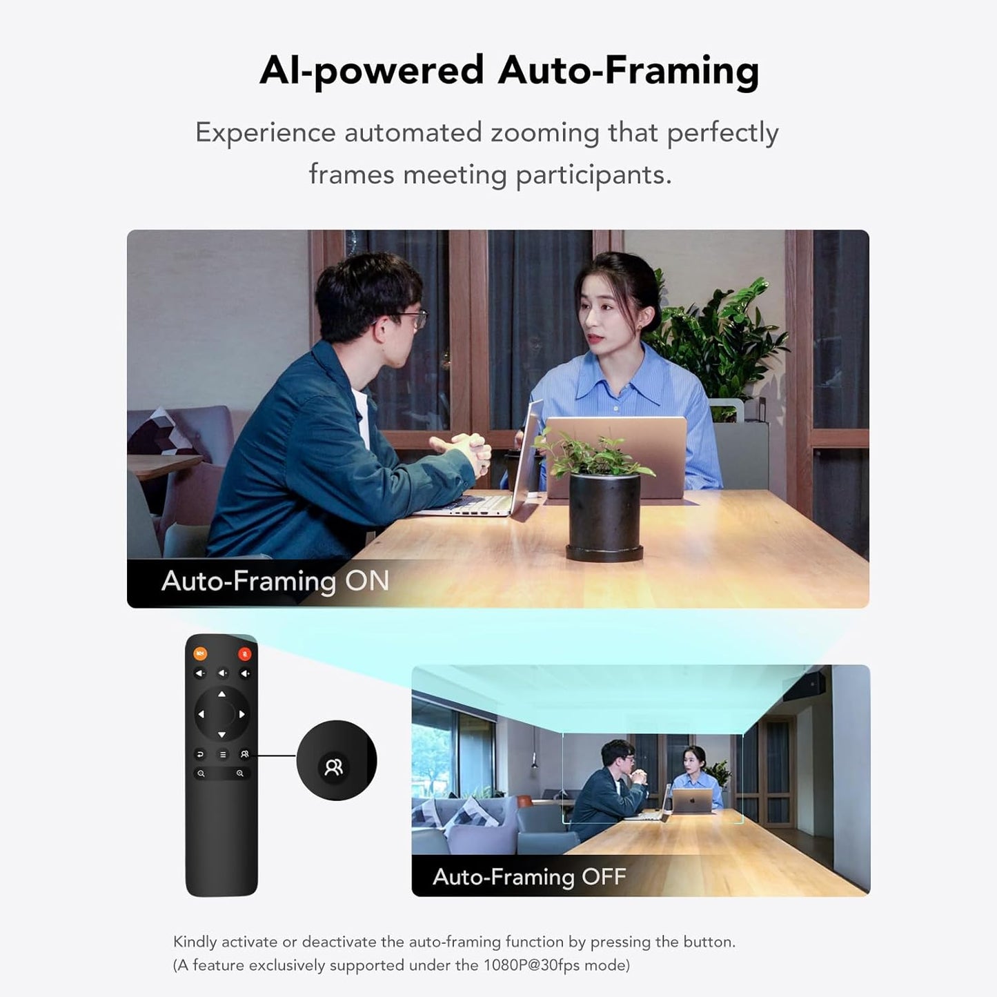 NUROUM C40(2nd Gen) 2K Video Conference Webcam with Microphone and Speaker, 5X Zoom, 4 Noise Cancelling Mics Conference Room Camera, 120°Ultra Wide Angle, 16ft Voice Pickup, for Zoom/Skype/Teams