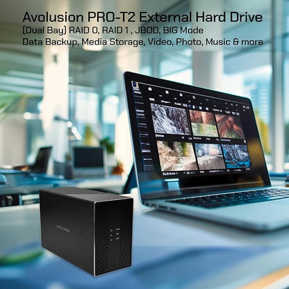 Avolusion PRO-T2 Series 24TB (12TB x2) Dual Bay USB 3.0 External Hard Drive (JBOD, RAID0, RAID1, Big) for Desktop PC / Laptop (Windows OS) (Renewed)