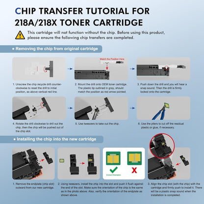 218X 218A Toner Cartridges 4 Pack 3201dw Compatible Replacement for HP 218X 218A Color Laserjet Pro MFP 3301fdw 3301cdw 3201dw 3301sdw Printer High Yield Ink Set W2180X (Black Cyan Yellow Magenta)