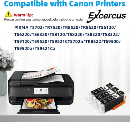 Compatible Ink Cartridge Replacement for for Canon pg280 bk PGI-280 PGI-280XXL BK Black Ink TankWorks for PIXMA TR7520 TR8520 TR8620 TS6120 TS6320 TS8220 TR8622 TS9120 Printers（3Pack）