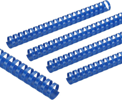 PATIKIL 28mm (1-1/8") Plastic Binding Combs, 10 Pcs 21 Rings Comb Binding Spines 240 Sheet Capacity Letter Size for Binding Paper Sheets Notebook Calendar Picture Album, Blue