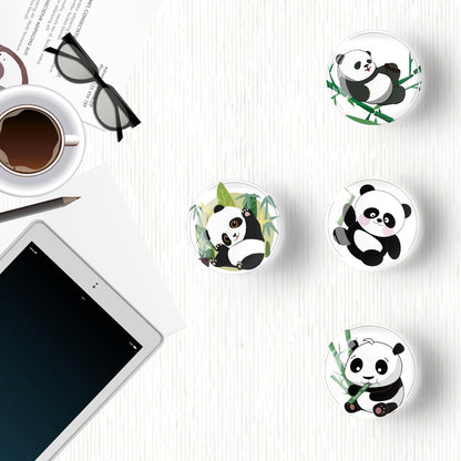 12Pcs Glass Refrigerator Magnet Fridge Sticker,Panda Fridge Magnets Decoration for Crafts,Strong Fridge Magnets for Kitchen, School,Office Whiteboard, Cabinet and Dishwasher