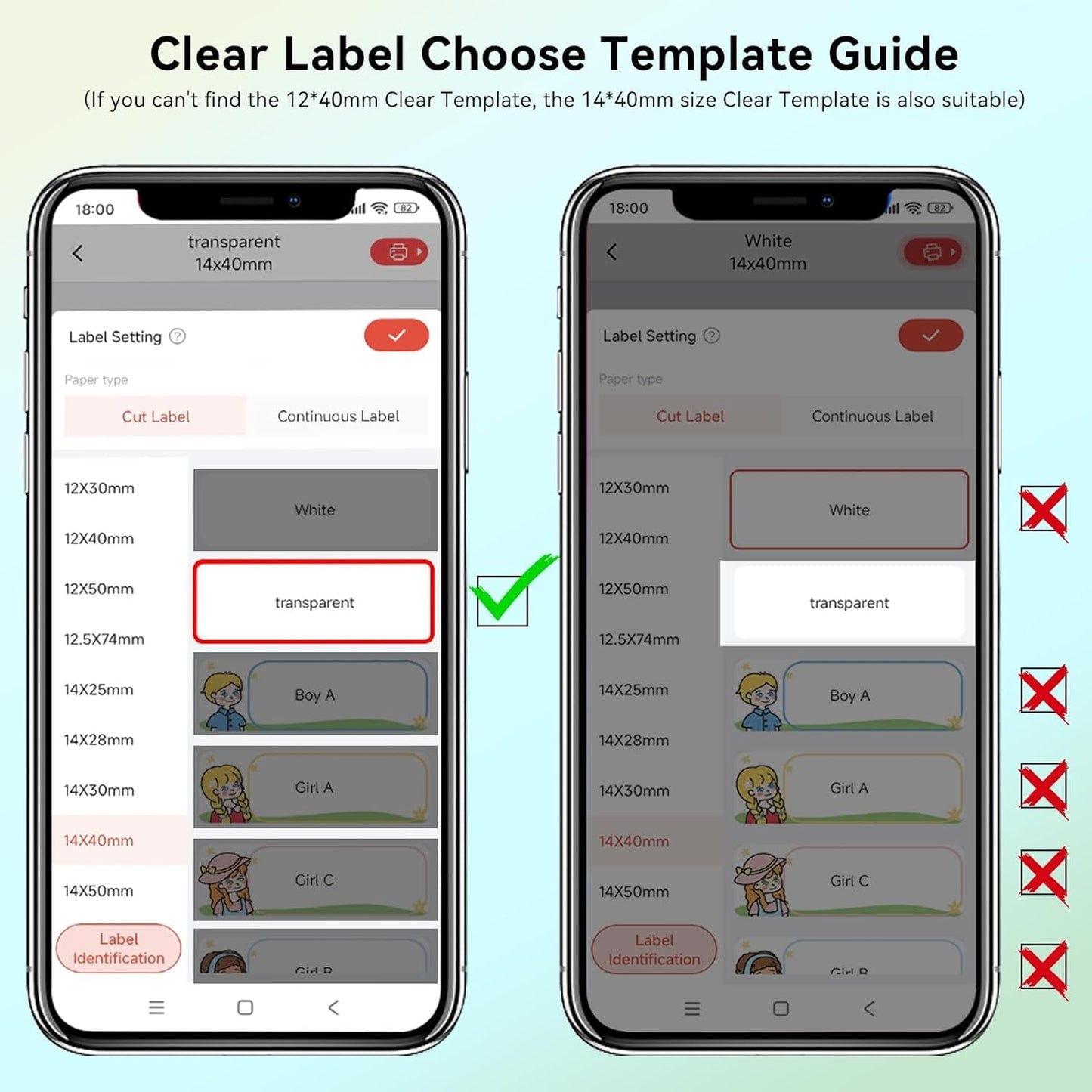 Label Maker Tape Refill 12mm 0.47, Standard Laminated Thermal Label Tape Replacement, 0.47"×1.57"(12×40mm) 1650 Labels/10Rolls/Pack, High Definition Labeling Tape for Home Office School Hotel