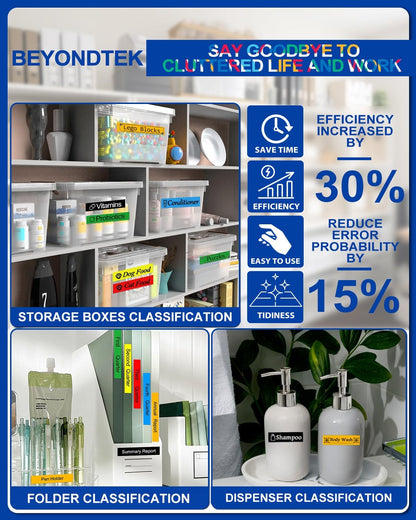 6Pk Replace for Brother Label Maker Tape Work with Brother P Touch Label Tape 12mm 0.47 Laminated Colored TZ 1/2" TZe-B31 TZe-335 TZe431-731 for PT-H103w H110 D210 D400 1180 1280 1890 2040,8m 26.2ft