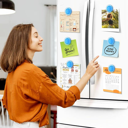 VNDUEEY 45 Pcs Round Whiteboard Magnets, Fridge Magnets, Dry Board Magnet Fridge Decorative, Small Magnet Teacher Supplies for School, Home, Office(Blue, 3cm/1.18in)