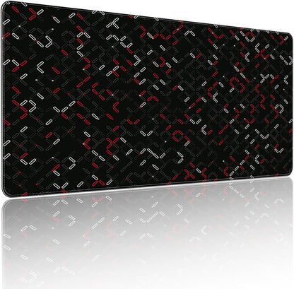 35.4 x 15.7 inches, Large Desktop Mouse pad, Keyboard and Mouse Pads for Work and Home Computers, and Large Laptop Mouse mat，Red and White Checkered