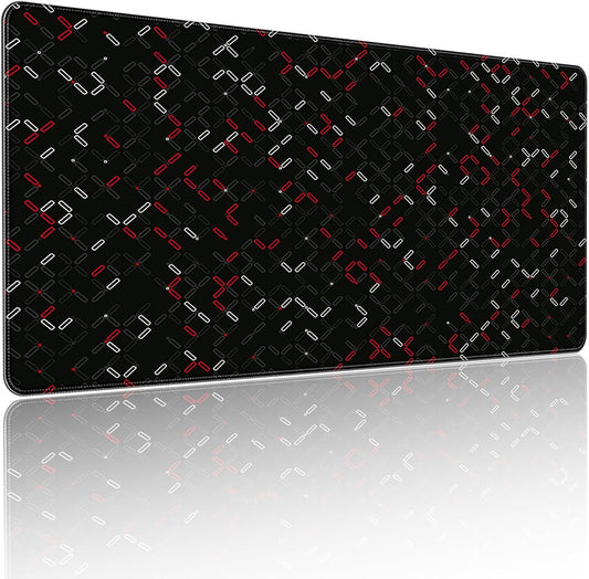35.4 x 15.7 inches, Large Desktop Mouse pad, Keyboard and Mouse Pads for Work and Home Computers, and Large Laptop Mouse mat，Red and White Checkered