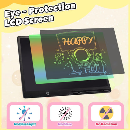 LCD Writing Tablet for Kids, Rechargeable 21 Inch Doodle Board,Easter Basket Stuffers,Preschool Learning Toys Christmas Birthday Gift 3 4 5 6 7 Year Old Girls Boys (Black)