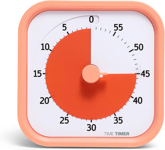 TIME TIMER Home MOD - 60 Minute Kids Visual Timer Home Edition - For Homeschool Supplies Study Tool, Timer for Kids Desk, Office Desk and Meetings with Silent Operation (Dreamsicle Orange)