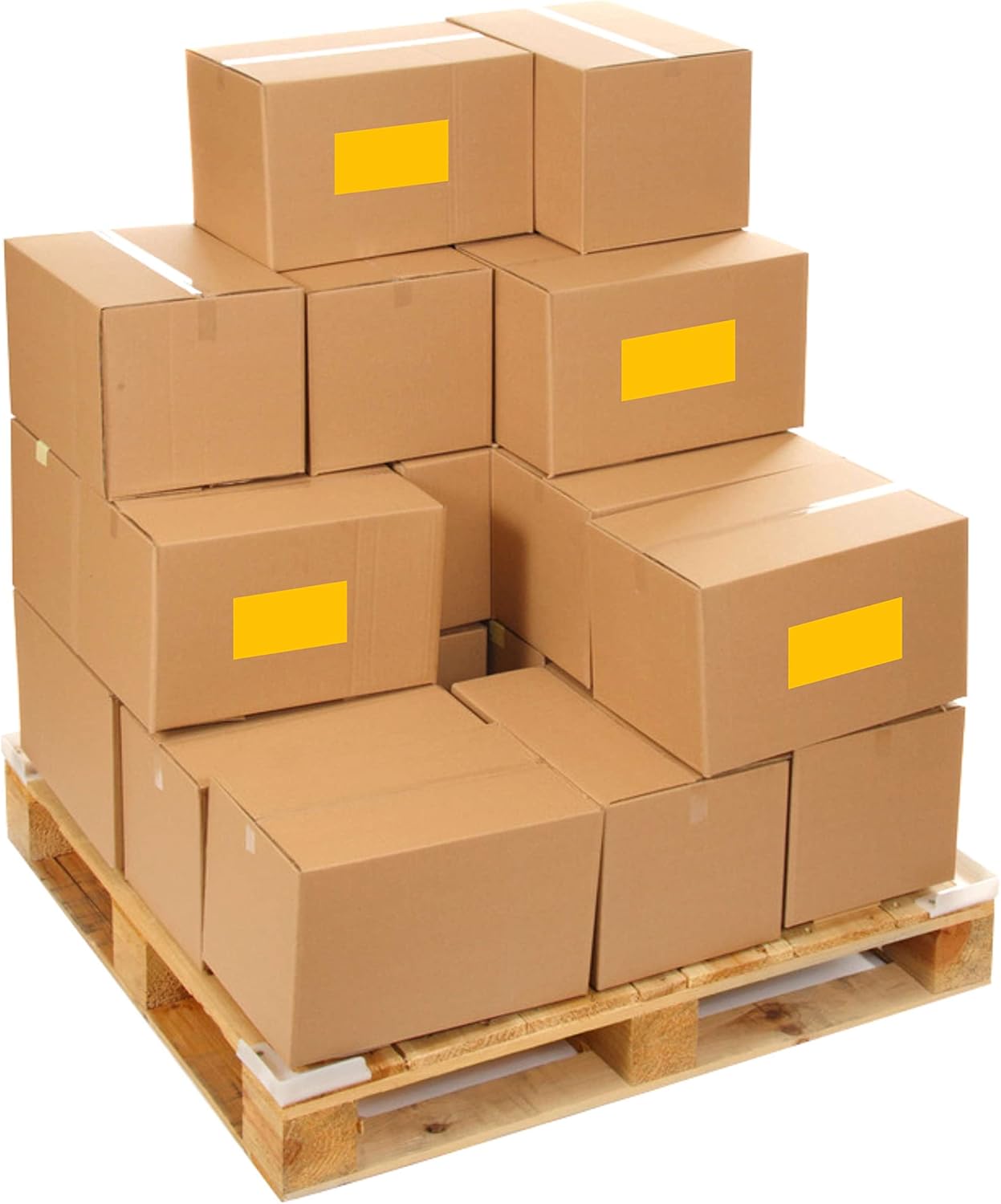 PARLAIM 3 X 5 Inch Rectangle Adhesive Color Coding Stickers,Square Inventory Stickers -250 Per Dispenser Box(Fluorescent Orange)