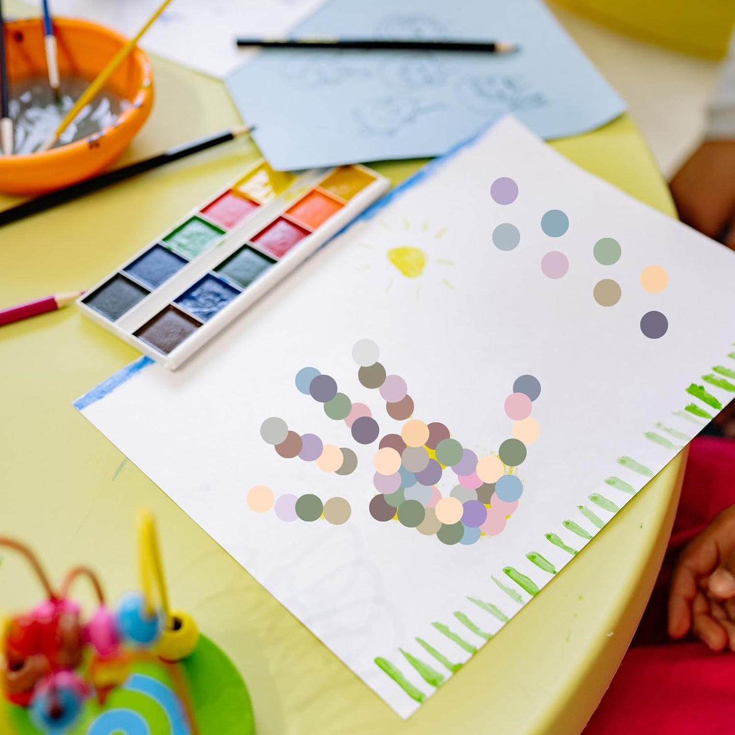 STARLIBOO Dot Stickers - Morandi Color Code Label, Garage Sale & Yard Sale Price Tags, Writable (1200 Labels)