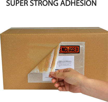 1000 PCS 4.5"x 5.5" Clear Self-Adhesive Packing List Envelopes - Shipping/Mailing Pouch Enclosed Bags for Packing Slips Invoice