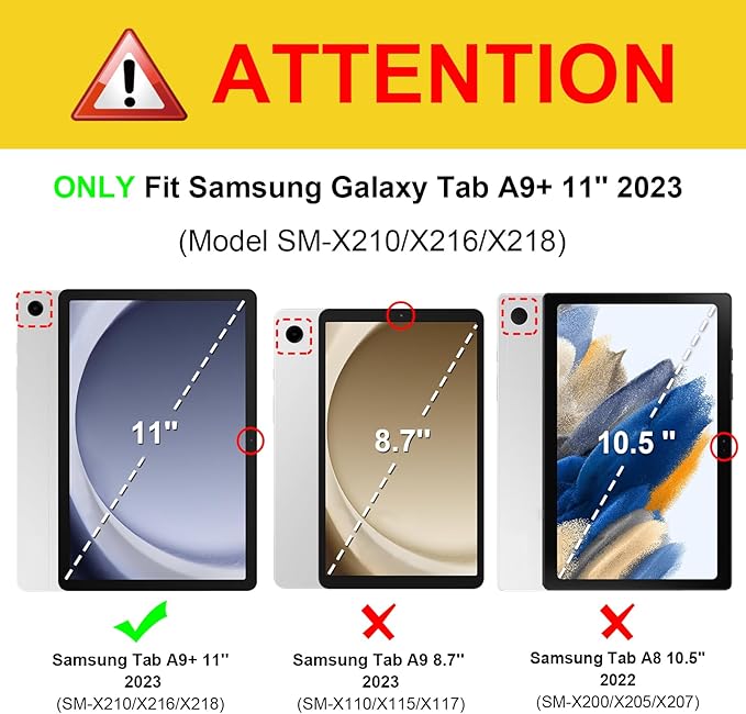 Fintie Case for Samsung Galaxy Tab A9 Plus/A9+ 5G 11 Inch 2023 Model (SM-X210/X216/X218), Multi-Angle Viewing Smart Stand Back Cover with Pocket Auto Wake/Sleep, Lilac Purple