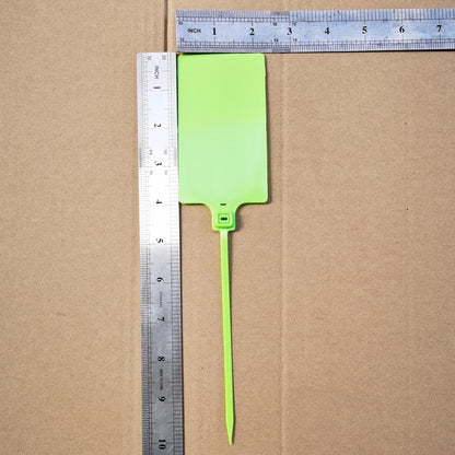 Plastic Seals Shipping Tags Logistics Use Big Sign Tie Large Label Tie, 255mm Total Length, Package of 100pcs (Fluorescent green)