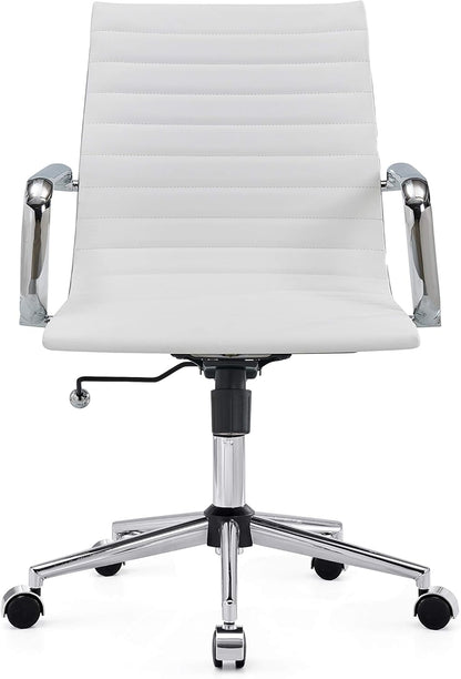 Chair, Desk Computer Chair ，with Armrests ，Ergonomic Office Chair for Home and Office, 17.32 x 22.83 x 35.43 inches, Multiple Colors (White)
