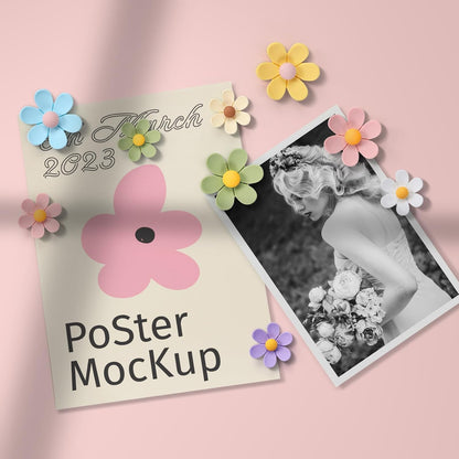 18Pcs Flower Magnets, 9 Colors Cute Magnet, Flower Magnets for Fridge, Resin Decorative Magnet,3D Flowers Magnet for Refrigerator Office Kitchen Locker(9 Small+9 Medium)