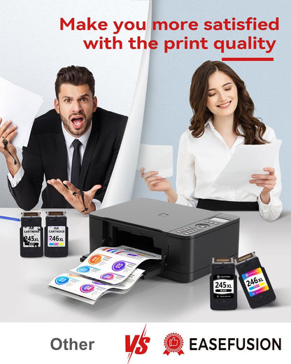 245XL 246XL Combo Pack Replacement for Canon Ink 245 246 PG-245 XL PG-245XL Black Color Ink Cartridges for Canon Pixma MX490 MX492 MG2522 TR4520 TS3322 TS202 MG2500 TS3122 TR4500 Printer