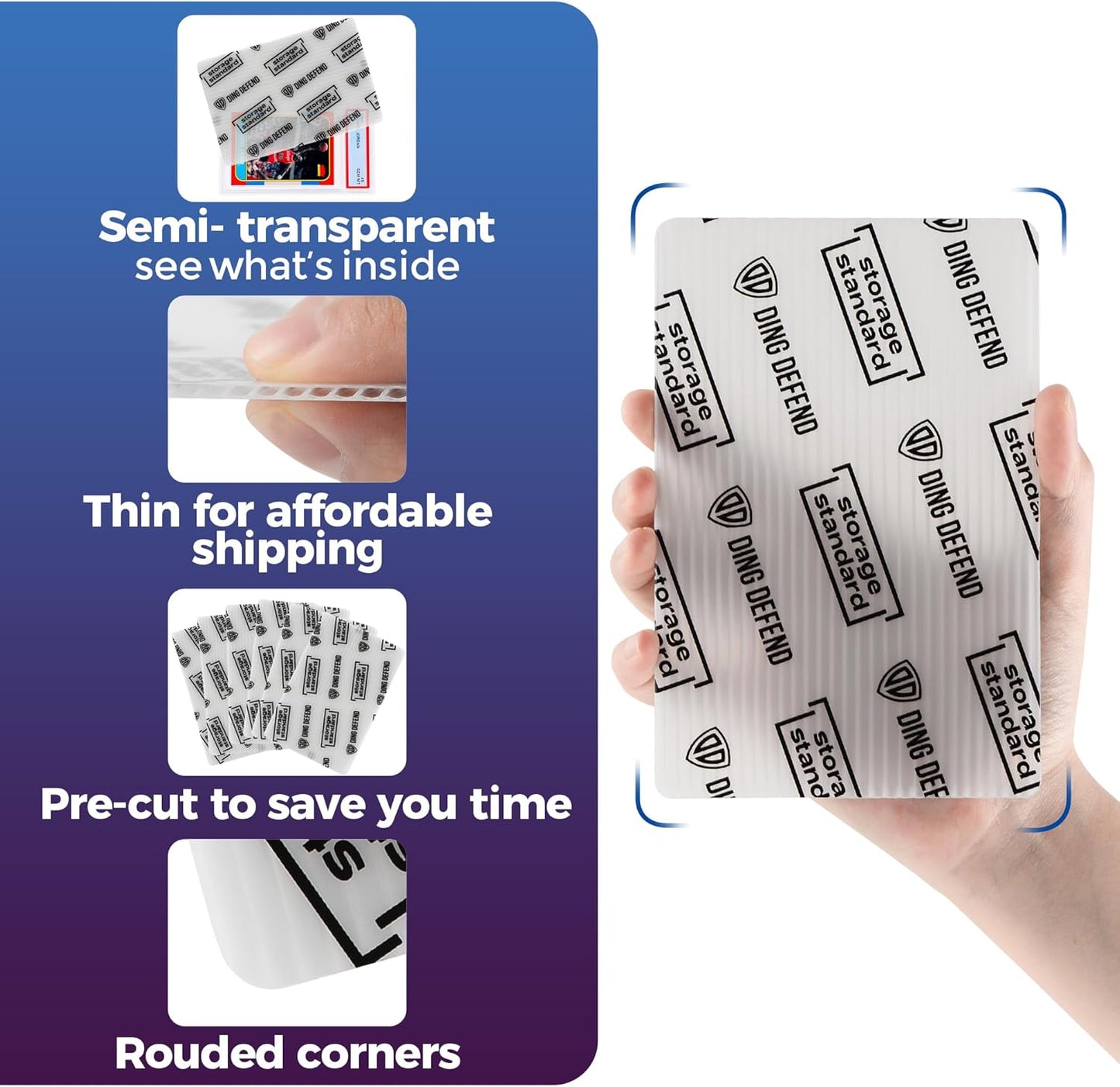 Card Protectors Trading Cards Shipping Supplies, 510-Pack 4'' x 6'' Graded Card Sleeves for Mailing Inserts, Plastic Semi Rigid Card Holder Better Than Corrugated Cardboard Sheets