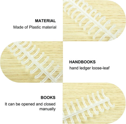 RAYSON Click Binding Spines, 3:1 Pitch, Clear, Binds Up to 120 Sheets, Compatible with A4 and Letter Size Paper, 30-Pack, Reclosable Binding Combs for Presentations & Reports