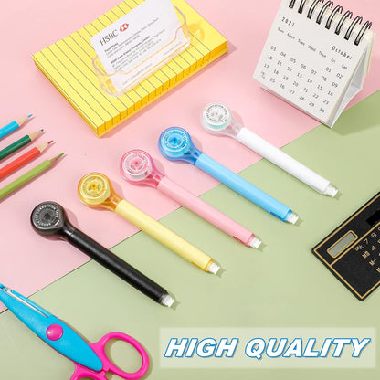 10 Pack Correction Tape Pen Correctional Ink Tape Push Pull Protective, Easy to Use Applicator for School Office Supplies, 0.2 x 236 Inch(Bright Color)