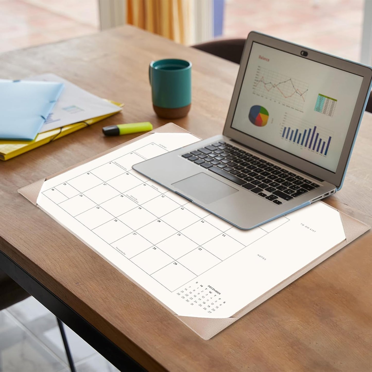 Desk Calendar 2025-2026 with Desk Mat – 22" x 17" Large Desk Pad Calendar Runs From July 2025 to December 2026, Monthly Calendar for Home, Office