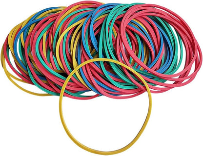 400pcs 38mm(1.5inch) JOYLOYAL Multi-Color Rubber Bands Stretchable Elastic Bands Sturdy Rubber Bands for School Home and Office Use Stationery Supplies