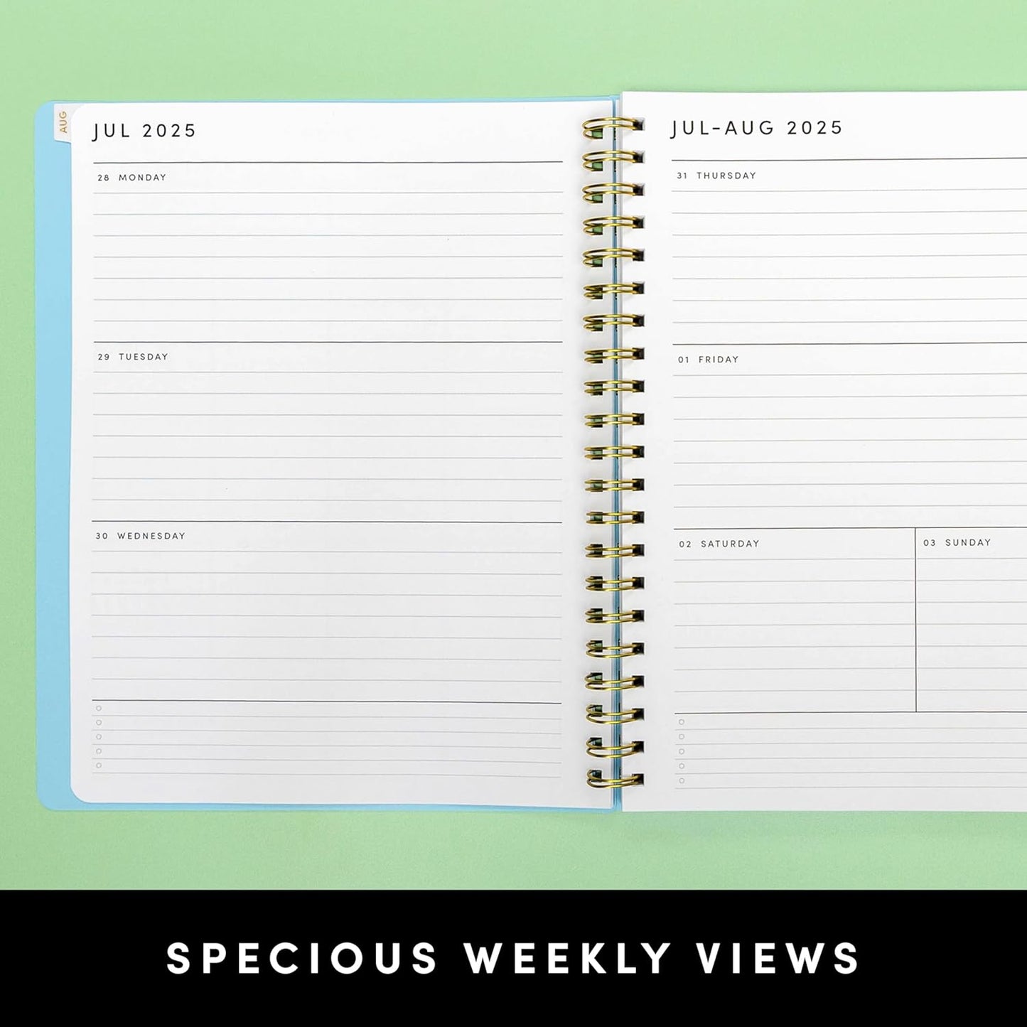 PAPERAGE 17 Month Academic Planner 2025-2026, Weekly & Monthly Spreads, August 2025 - December 2026, Large (8.5 in x 11 in), Raspberry