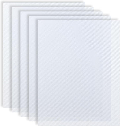 Binditek 15 Pack 16 Mil Heavyweight Binding Presentation Covers, Polycovers with Lined Pattern, 8-1/2 x 11",Letter Size, Square Corners, Un-Punched, Office Supplies