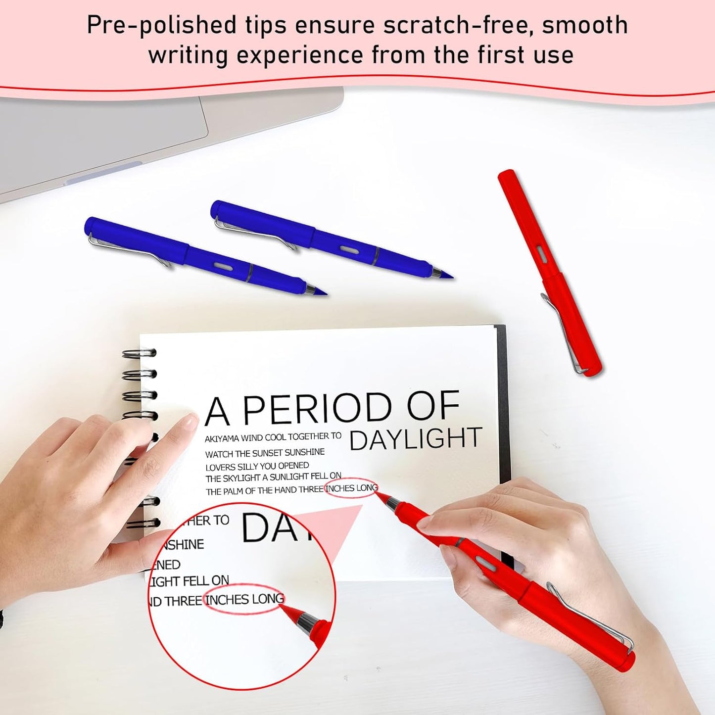 Everlasting Checking Pencils Red Erasable Pencils Correcting Pencils with Erasers for Checking Map Marking Coloring Tests Grading 4 Pack Red Blue