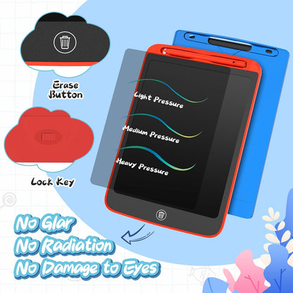 SOOOO LCD Writing Tablet for Kids 10 inch 2 Packs, Doodle Board, Drawing Tablet for Toddler Girls/Boys Toys Learning Drawing Toy for 3 4 5 6 7 Years Old Kids, Dark Blue and Red