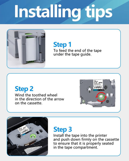 Weemay Compatible 3 Pack TZe-141 Replacement for Brother P-Touch Label Tape 18mm 0.7 Black on Clear 3/4 TZe TZ Tape TZ-141 TZ141 TZe141 for PT-D400AD PT-D610BT PT-D600 PT-D410 Printer, 0.7" x 26.2'