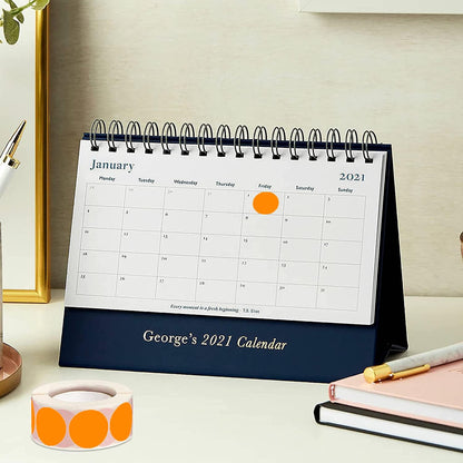 SHYGO® 1“ Orange Circle Dot Stickers Color Coding Labels, 1000PCS 2 Rolls