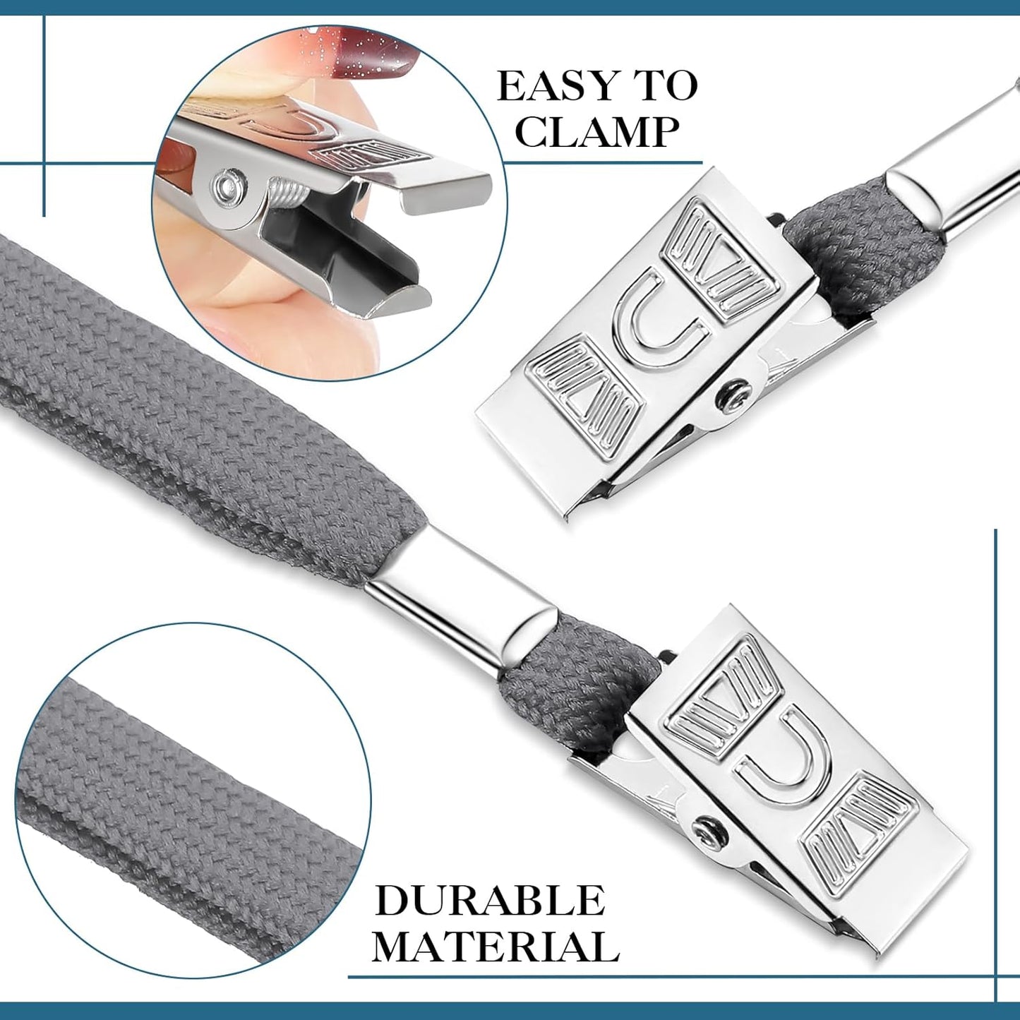 Marspark 50 Sets Clear Name Tags with Lanyard, Lanyards for ID Badges Reusable Strap with ID Holder Plastic Name Badges for Adults Business School Church Conference (Gray)