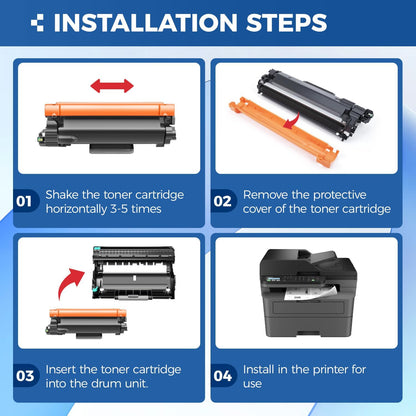 DR830 Drum Unit (Not Toner) 2-Pack Replacement for Brother DR-830 Imaging Drum Compatible for HL-L2460DW HL-L2405W HL-L2480DW MFC-L2820DW DCP-L2640DW MFC-L2900DW HL-L2400D HL-L2460DW XL Laser Printer