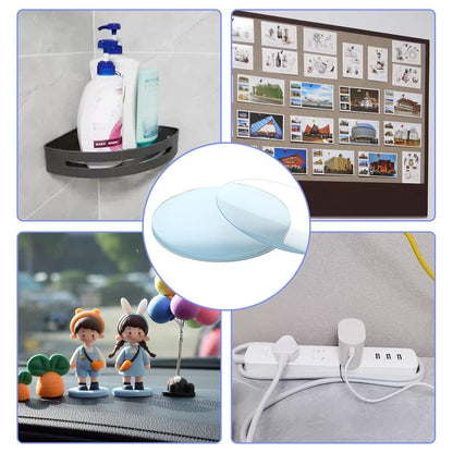 50PCS Heavy Duty Double Sided Adhesive Mounting Circle Tape- Waterproof,Strong Adhesion,Clear, High Strength,No Residue Removability for Hanging,Wall Mounting, Home Decor,Adhesive for Shower