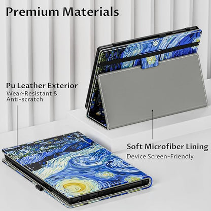VORI Case for All-New Amazon Kindle Fire HD 10 Tablet (13th/11th Generation 2023/2021 Release) and Fire HD 10 Plus - Slim Folding Stand Folio Cover with Auto Wake/Sleep & Hand Strap, Starry Night