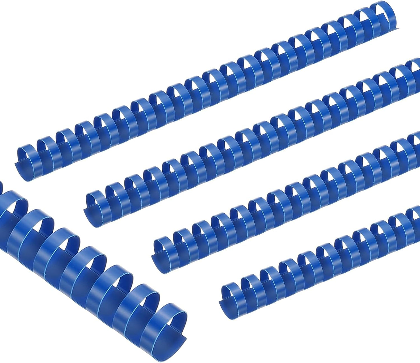 PATIKIL 22mm (7/8") Plastic Binding Combs, 10 Pcs 21 Rings Comb Binding Spines 190 Sheet Capacity Letter Size for Binding Paper Sheets Notebook Calendar Picture Album, Blue