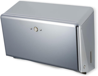 Carlisle FoodService Products T1950XC Mini C-Fold/Multifold Commercial Towel Dispenser, 250 Multifold / 150 C-Fold Towel Capacity, Chrome