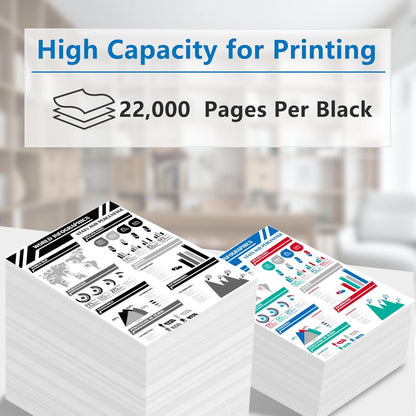 High Yield 24B6887 M3250 XM3250 with Chip Black Toner Cartridge Compatible with Lexmark 24B6887 Toner Cartridge for M3250 XM3250 Printer (22,000 Pages)