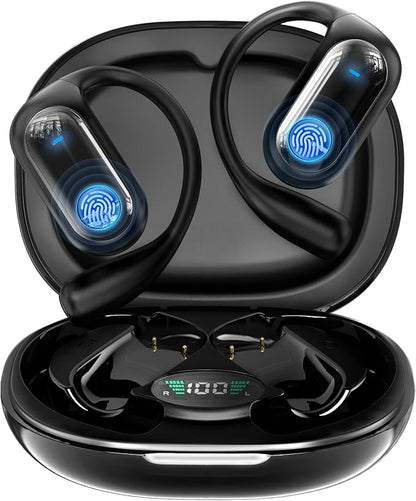 168 Languages AI Translation Earbuds, Bluetooth 5.4 Headphones Translator, 4-in-1 Smart Mode Touch Screen Real-Time Earphones Fit iOS and Android Ideal for Travel Business and Learning, Black
