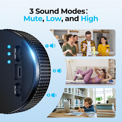 Rechargeable Magnetic Kitchen Timer for Cooking, Building 800mAh Battery Large Display Digital Countdown Countup Timer, 3 Preset 5/15/25 Mins Loud Alarm for Baking Grilling Studying