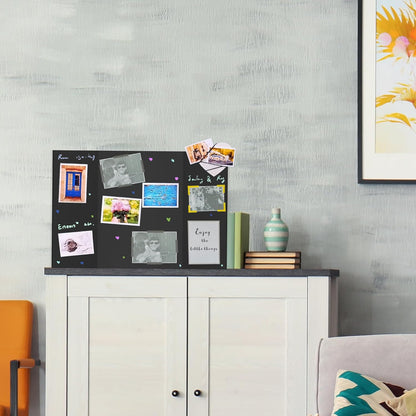 Chell Mini Size Trifold Poster Board, 16" x 24", Small Corrugated Project Boards, Black, 2 Pack