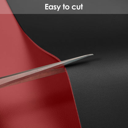 Leather Desk Mat,1.8mm Thick,12x60 Inch Desk Cover,Desk Protector Mat,Dresser Cover Top,Dresser Top Cover,Dresser Top Protector,Desk Covers On Top of Desks(Black+Wine Red,12×60)