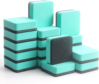 Tamaki 18 PCS Magnetic Whiteboard Dry Erase Erasers, Mini Dry Erasers for White Board, Green