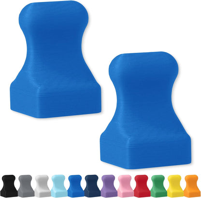 Glassboard Studio MiniPawn Magnet - Strong Neodymium Rare Earth Magnets for Fridge, Whiteboard, Locker & Magnetic Glassboards - Ideal for Crafting & Office Use - Strong Fridge Magnets (Cobalt Blue, 2)